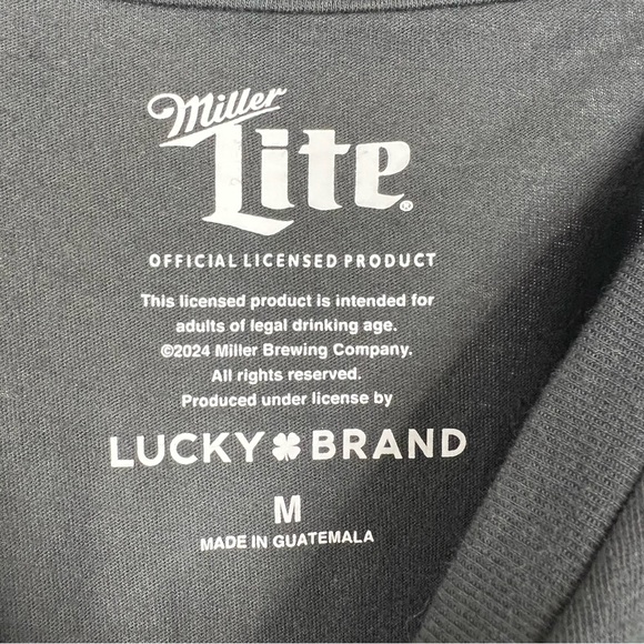 NWT Lucky Brand Miller Lite Flock Classic Crew - Picture 4 of 8